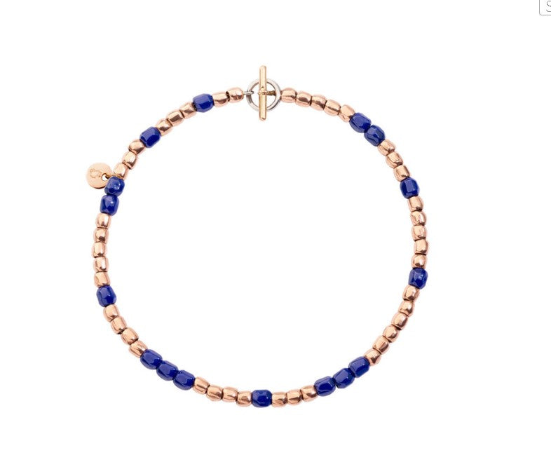 DoDo Bracciale Mini Granelli Oro Rosa e Ceramica