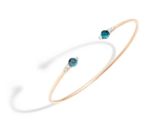 Bracciale Mama non Mama Topazio blu Londra e Diamanti - Mendes Gioielli srl