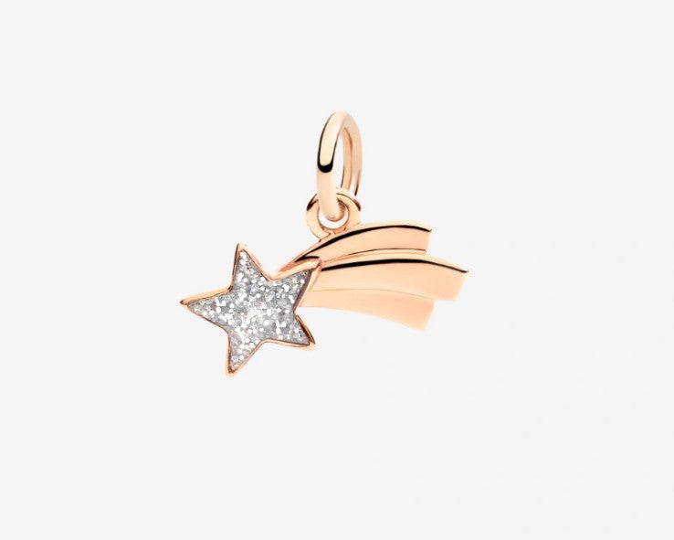 ciondolo stella cometa oro rosa & smalto - Mendes Gioielli srl