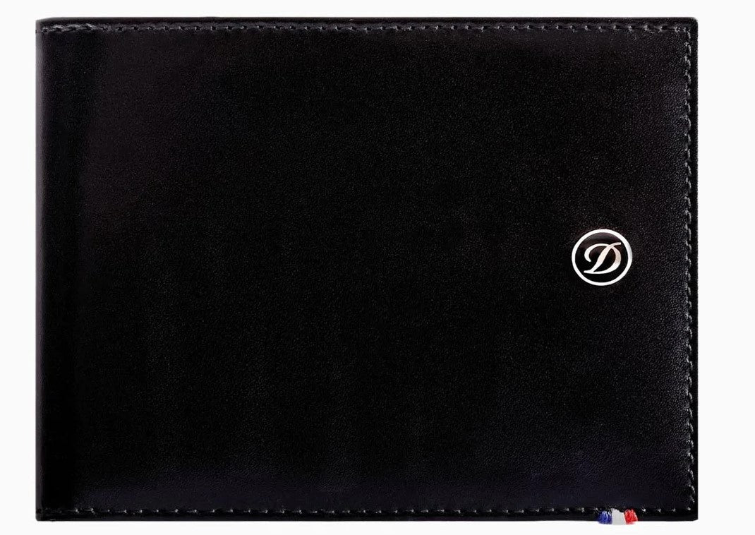 PORTAFOGLIO 6 CARTE E FERMASOLDI LINE D PELLE LISCIA NERO - Mendes Gioielli srl