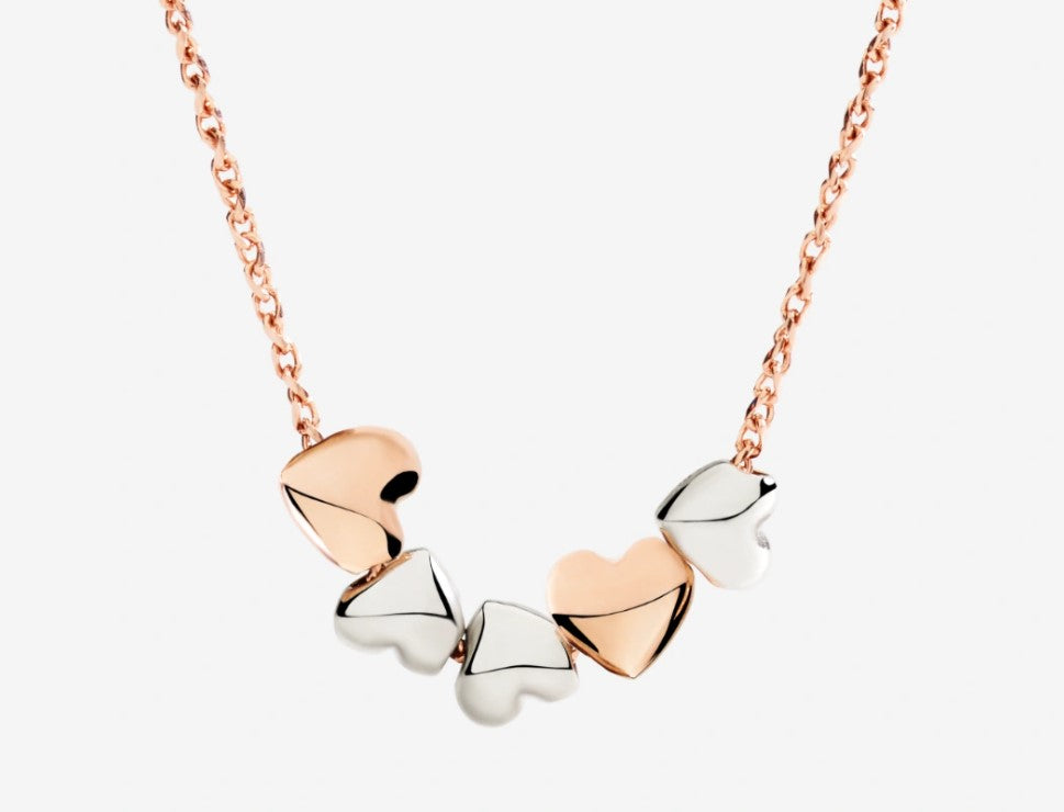 Girocollo Dodo Cuori Oro rosa & argento - Mendes Gioielli srl