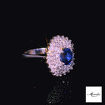 Carica l'immagine nel visualizzatore di Gallery, Anello con Zaffiro e Diamanti
