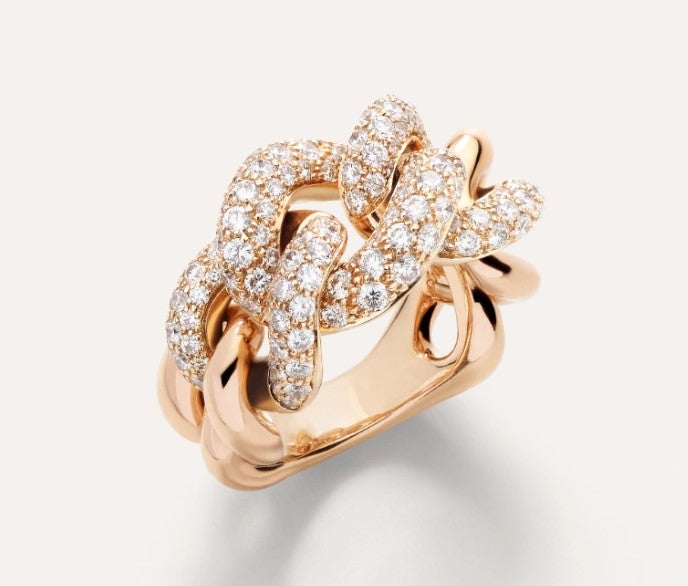 Anello Catene oro rosa - Mendes Gioielli srl