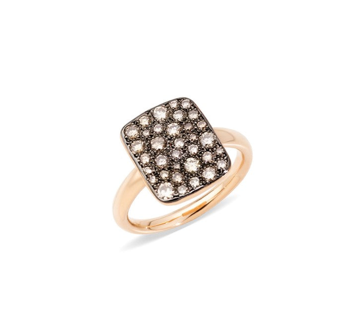 Anello Sabbia Rettangolare Brown - Mendes Gioielli srl
