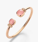Carica l'immagine nel visualizzatore di Gallery, Bracciale Nudo quarzo e diamanti
