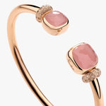 Carica l'immagine nel visualizzatore di Gallery, Bracciale Nudo quarzo e diamanti
