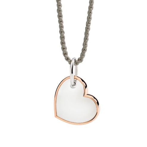 CIONDOLO XL CUORE ARGENTO & ORO ROSA - Mendes Gioielli srl