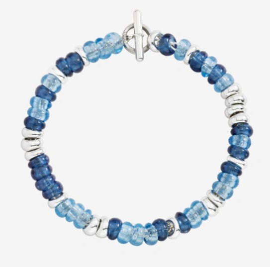 Bracciale rondelle argento & plastica riciclata - Mendes Gioielli srl