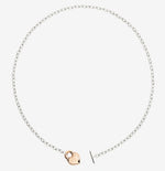 Carica l'immagine nel visualizzatore di Gallery, Collana cuore oro rosa &amp; argento

