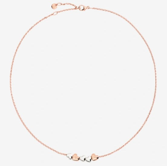 Girocollo Dodo Cuori Oro rosa & argento - Mendes Gioielli srl