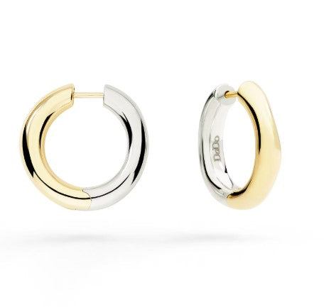ORECCHINI HOOP ARGENTO & ORO GIALLO