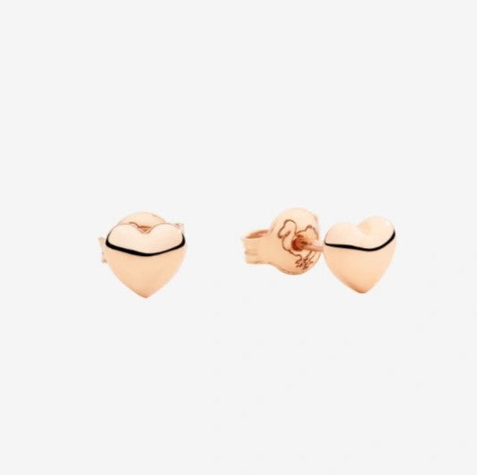 Orecchini stud cuore oro rosa - Mendes Gioielli srl