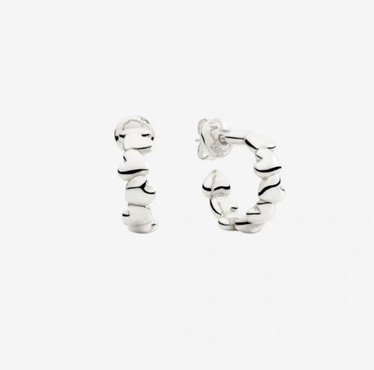 orecchini hoop cuore argento - Mendes Gioielli srl