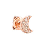 Carica l'immagine nel visualizzatore di Gallery, Mono orecchino Luna Dodo 9kt diamanti brown - Mendes Gioielli srl
