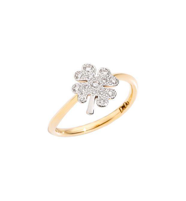Anello Dodo Quadrifoglio in diamanti - Mendes Gioielli Shop online